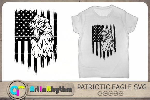 Eagle with American Flag SVG: Graphics for Crafts & Branding