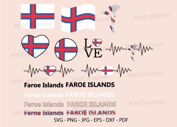 Faroe Islands Flag SVG Bundle: Graphics for Crafts & Content