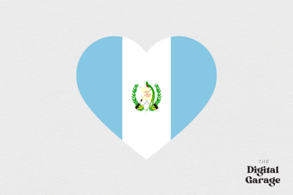 Guatemala Heart Flag: Graphics for Crafts & Local Branding