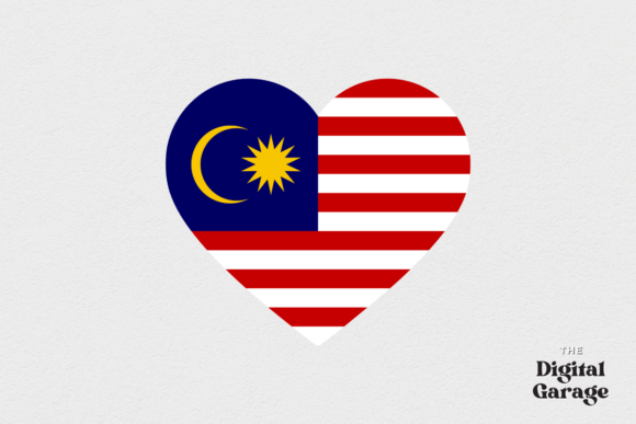 Malaysia Heart Flag: Graphics for Local Crafts Branding