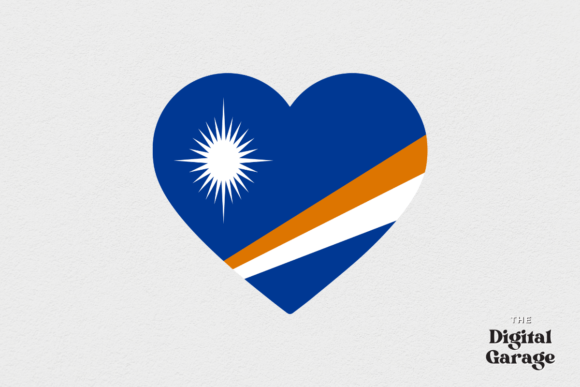 Marshall Islands Heart Flag: Graphics for Crafts & Branding