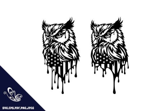 Patriotic Owl USA Flag Laser Cut: Graphics & Crafts Asset Review