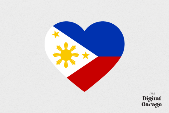 Philippines Heart Flag Graphics for Crafts & Content