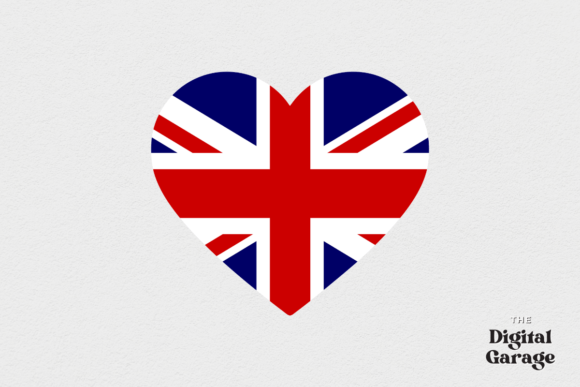 UK Flag, UK Heart SVG PNG Graphics for Crafts