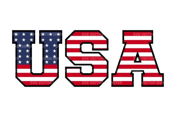 USA American Flag SVG Cut File for Crafts & Graphics